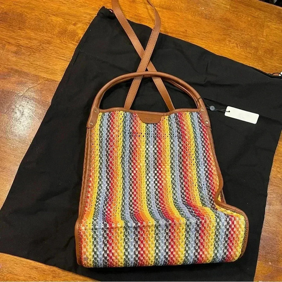 NWT Rag and Bone Summer Multi Passenger Tote with dust bag rainbow - Picture 9 of 14